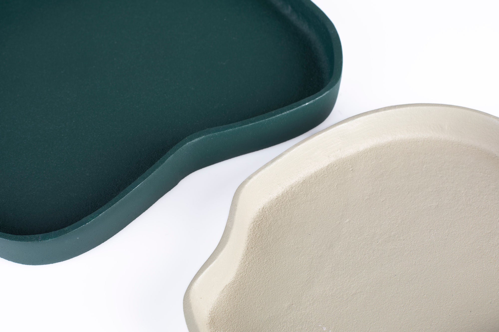 Zuiver Set Of 2 Revolt Green & Ivory Trays